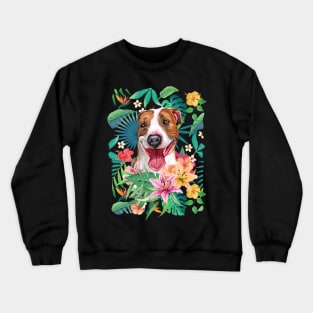 Tropical Red Pit Bull Pitbull 3 Crewneck Sweatshirt